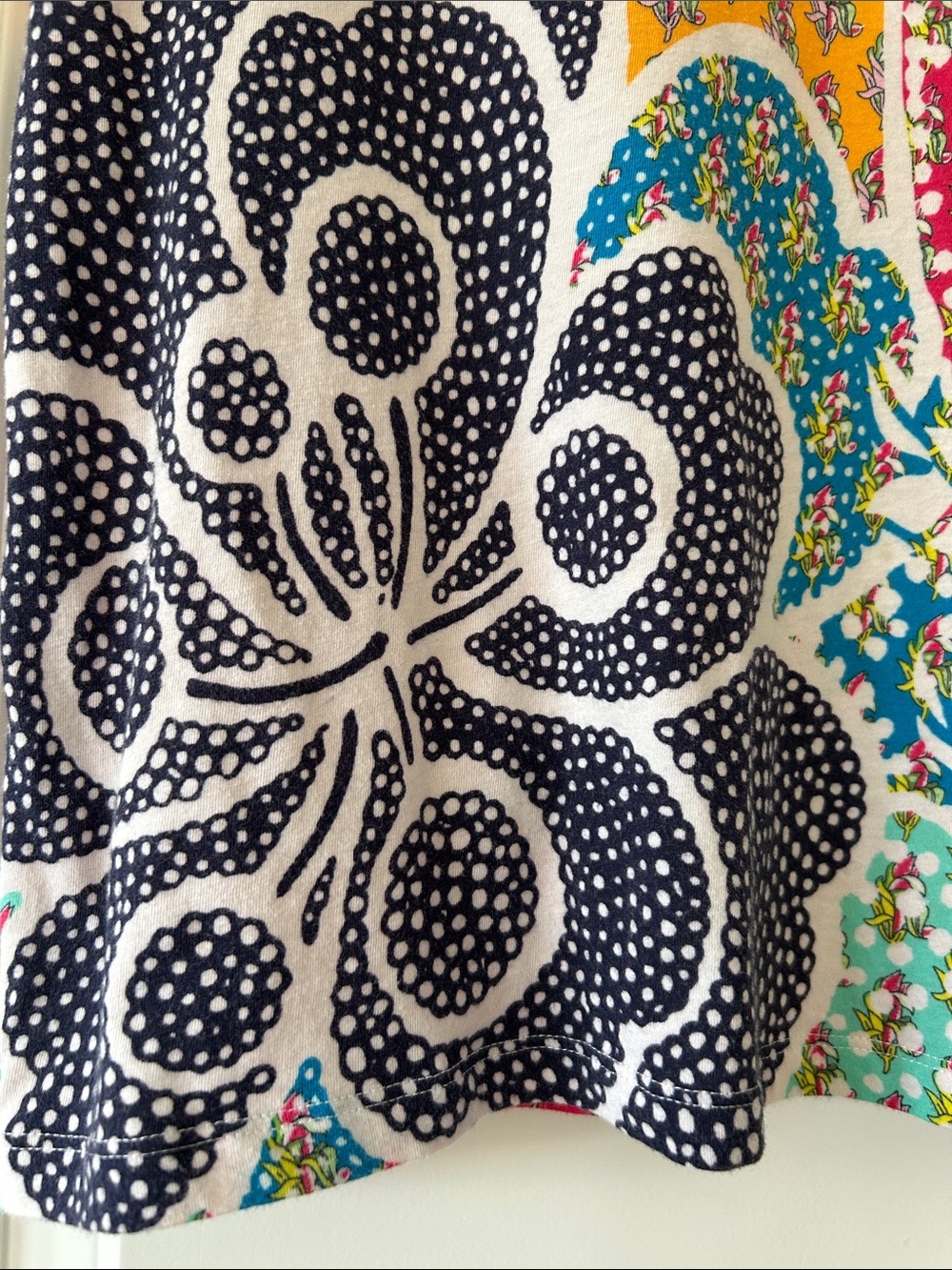 Diane von Furstenberg Flower Power Dream T-Shirt Sz S w MEASUREMENTS Cotton - Picture 8 of 13